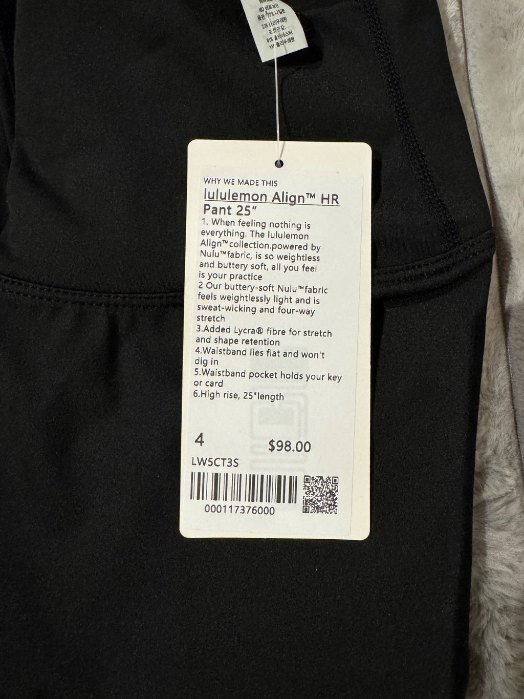 NWT Lululemon Align Yoga Pants Black 25" High Rise Leggings-