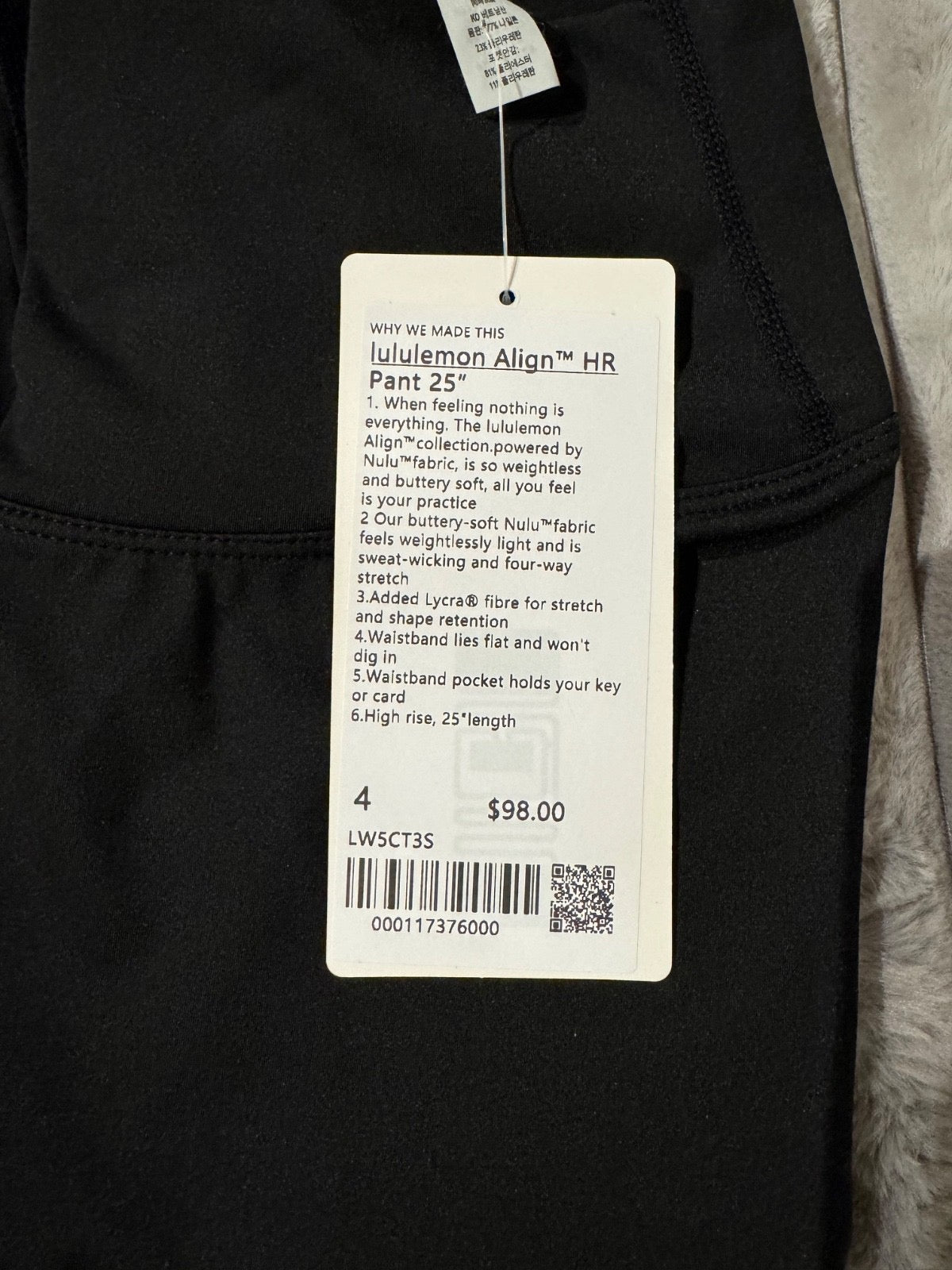 NWT Lululemon Align Yoga Pants Black 25" High Rise Leggings-